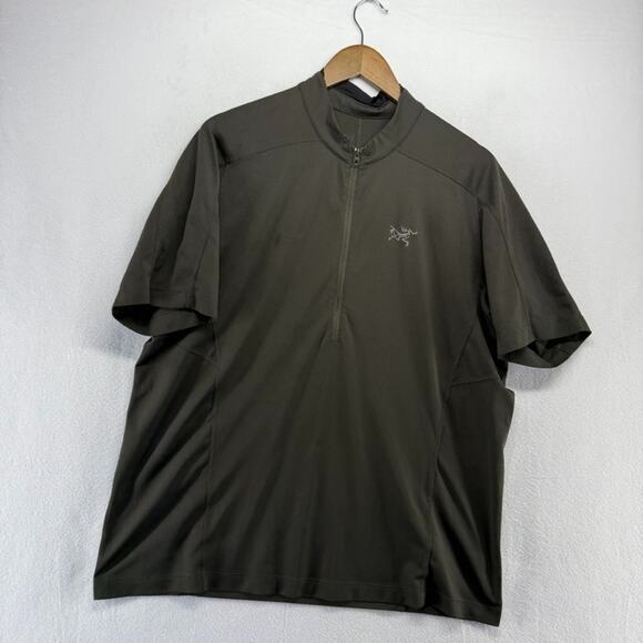 Arcteryx Shirt Mens XL Green Velox Half Zip Pullover Hiking Climbing Performance - Picture 1 of 12